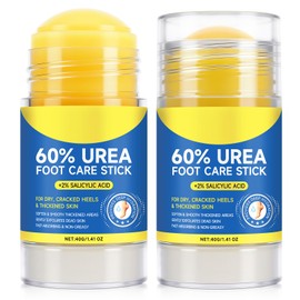 FANGCUN Urea Cream 60% Foot Balm Stick for Cracked Heels - Moisturizes, Exfoliates, and Softens Dry, Thickened Skin, Callus Remover for Feet(40g x 2 Pack)
