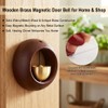2 Pack Shopkeepers Bell for Door Opening, Magnetic Wood Doorbell