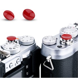 JJC 1+1 Shutter Button Soft Release Concave + Convex Set Fuji Fuji X100VI X-T50 X-E4 X-E3 X-E2S X-E2 X-E1 X-T4 X-T3 X-T2 X-T30 X-T20 X-T10 X-PRO3 X-PRO2 X-PRO1 XPRO1 100V X 100f x100t x100s x100 dark