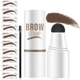 Eyebrow Stencils, Eye Brow Stencil Kits Waterproof Eyebrow Stamp Perfect Eyebrows, Smudge-proof Brow Stamp Eyebrow Kit for Women With 10PCS Eyebrow Shaping Kit Long-Lasting, Black Brown