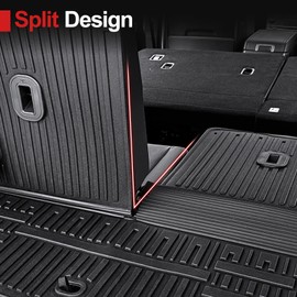 HOUCLEMIC Cargo Mat for Hyundai Santa FE 2024 2025 2026, All Weather TPE Cargo Mat with Backrest Mat Rear Cargo Liner Protection for Hyundai Santa Fe Calligraphy Accessories (Fit Hybrid and Fuel)