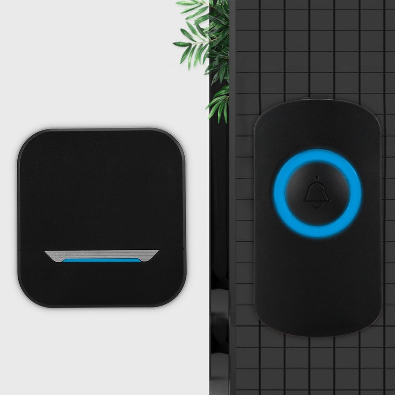Smart Wireless Remote Control Doorbell Receiver With LED IP55 Waterproof