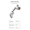 SANYEMA 1080° Sink Faucet Aerator Extension Swivel Faucet Extender for
