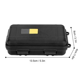 Keenso Sealed Box, Shockproof High Strength Storage Case for Outdoor Survival, with Black Silicone Strip (Black #01)