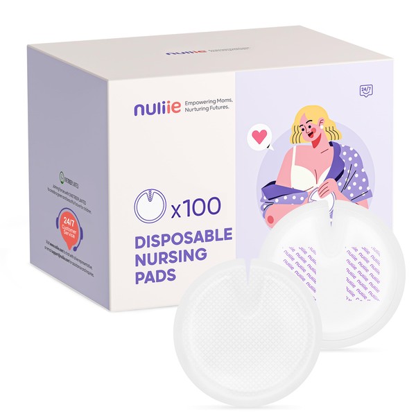 Nuliie Stay Dry Disposable Nursing Pads, Super Absorbent & Ultra-Thin