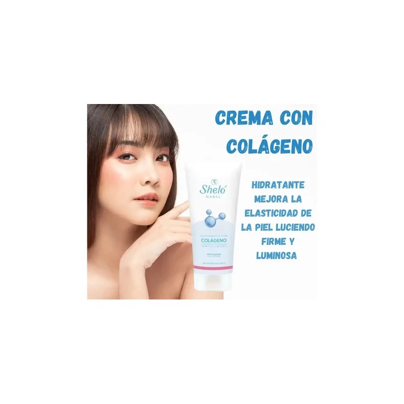 Crema Con Colágeno Antiarrugas Facial Sheló Nabel Tubo 250ml