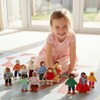 14 Pcs Wooden Dollhouse People Family Set with Movable Limbs,