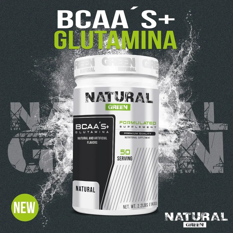 Aminoácidos Bcaas Glutamina Green 1kg Sabores