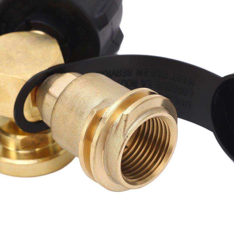 2 Way Propane Gas Splitter Brass POL to Qcc1 Y