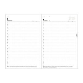 EDiT 26SDR-ETA02-PK 2026 Planner, Starting in April 2026, 1 Page, B6 Variation Color, Pastel Pink, 26SDR-ETA02-PK
