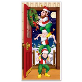 Beistle Christmas Elves Door Cover