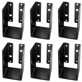 6Pcs Concealed-Flange Light Joist Hanger, Actual Size 2"x4" ,14 Gauge Steel Concealed Joist Hanger