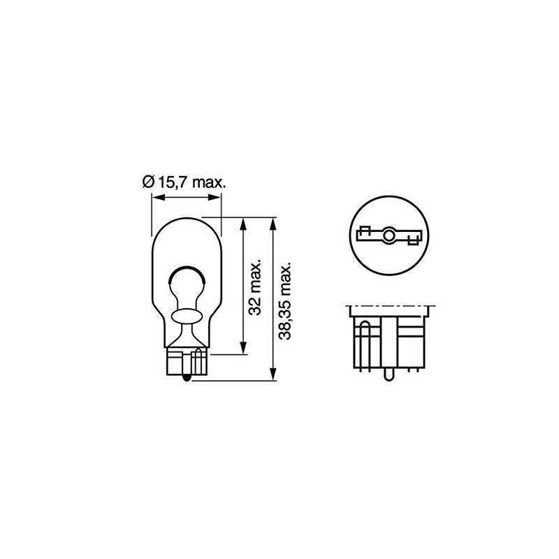 Bosch 1987301049 W16 W brake lights.