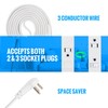Maximm Extension Cord White 25 Ft with Automatic Closing Hook,