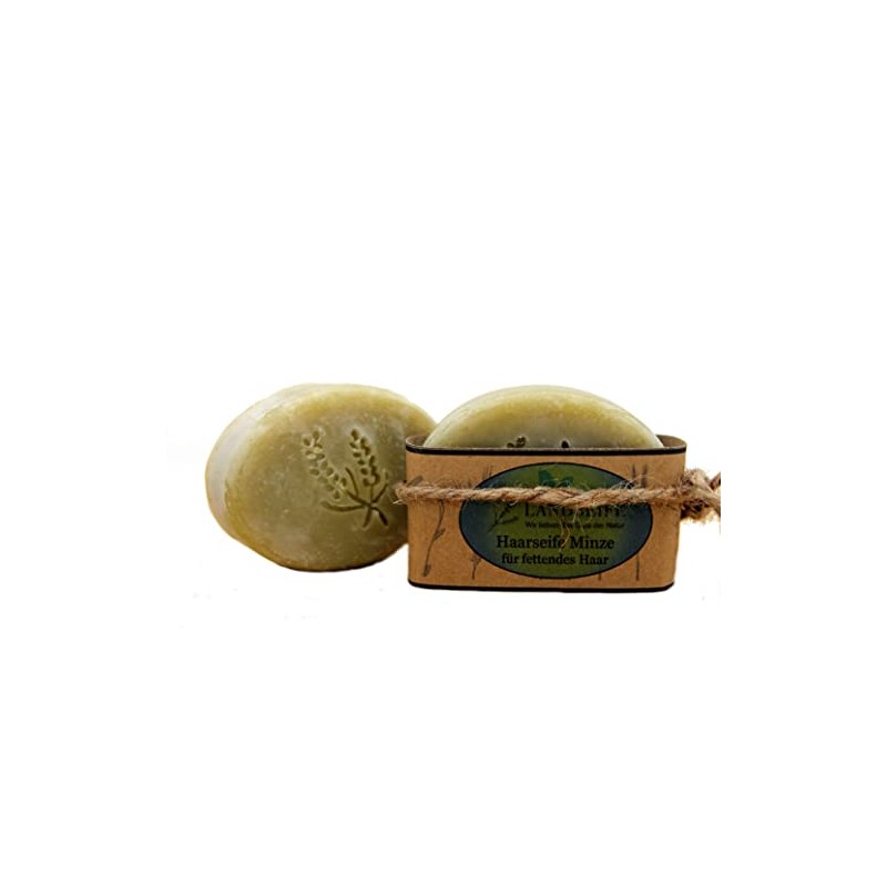 Landseife Organic Hair Soap Mint - For Greasy Hair -