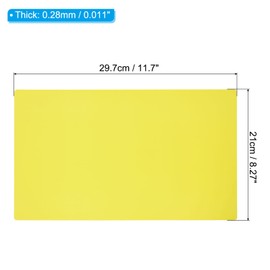 PATIKIL A4 Size Guided Reading Sheet, 6pcs Correction Lighting Gel Filter Colored Overlay Transparent Color Film for Classroom Photo Studio, Yellow