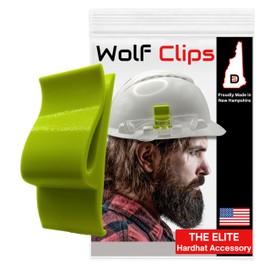 Diligence, Wolf Clips, Hard Hat Accessory, Safety Glasses or Sunglasses Holder, Hi-Vis Fluorescent
