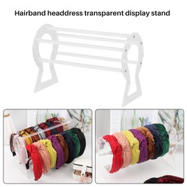 Povxlum Headband Holder, Transparent Headband Organiser, Acrylic Hair Hoop Display Stand, Headband Storage Holder for Women and Girls