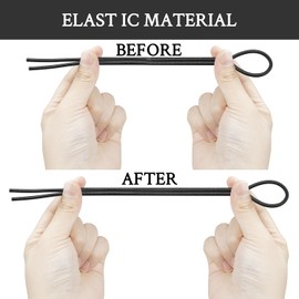 Elastic Shoelaces for Keen Newport Water Sandal No Tie Shoe Laces Replacement Stretchy Bungee Strings(Color:Black,Size:54Inch)