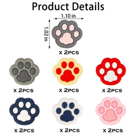 mortd Puppy Paws Shoe Decor Charms, 14Pcs Dog Paws Charms for Shoe Wristband Decor, Pet Paws Puppy Claw PVC Shoe Charm Accessories for Party Favor Holiday Birthday Gifts, Plastic, No Gemstone
