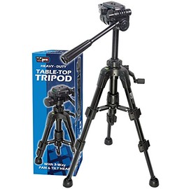 Vidpro TT-22 22-inch Table Top 3-Way Pan & Tilt Head Macro Tripod & Case