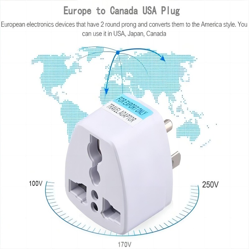 Canada Universal Travel Plug Adapter, 4 pc, UK India European