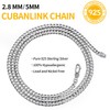 Silver Chain Necklace for Men 2.8mm 26 Inch Sterling Silver