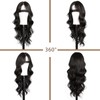 XIXISNOW 27.5'' Long Black Wavy Wig 13 x 4 T