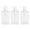 Pack of 3 Plastic Pump Bottles, 150 ml Empty Plastic