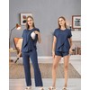 SUNNYBUY 3 Piece Nursing Pajamas Set Postpartum Casual Soft Maternity