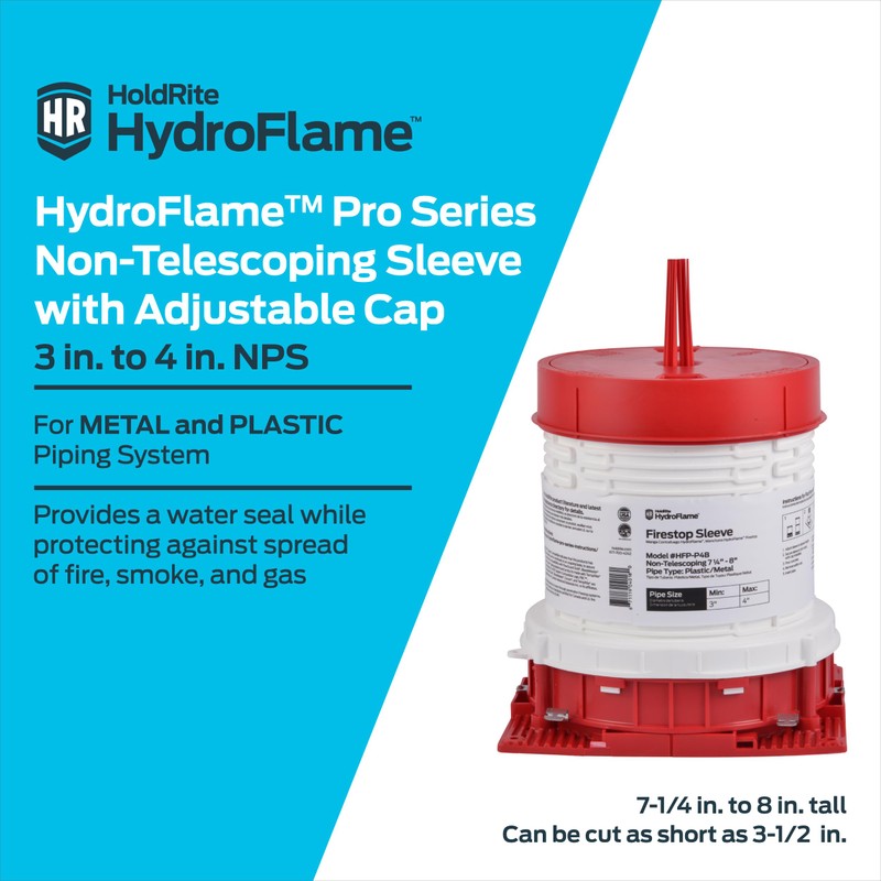 HoldRite HydroFlame 3 Inch to 4 Inch PRO Non-Telescoping Sleeve