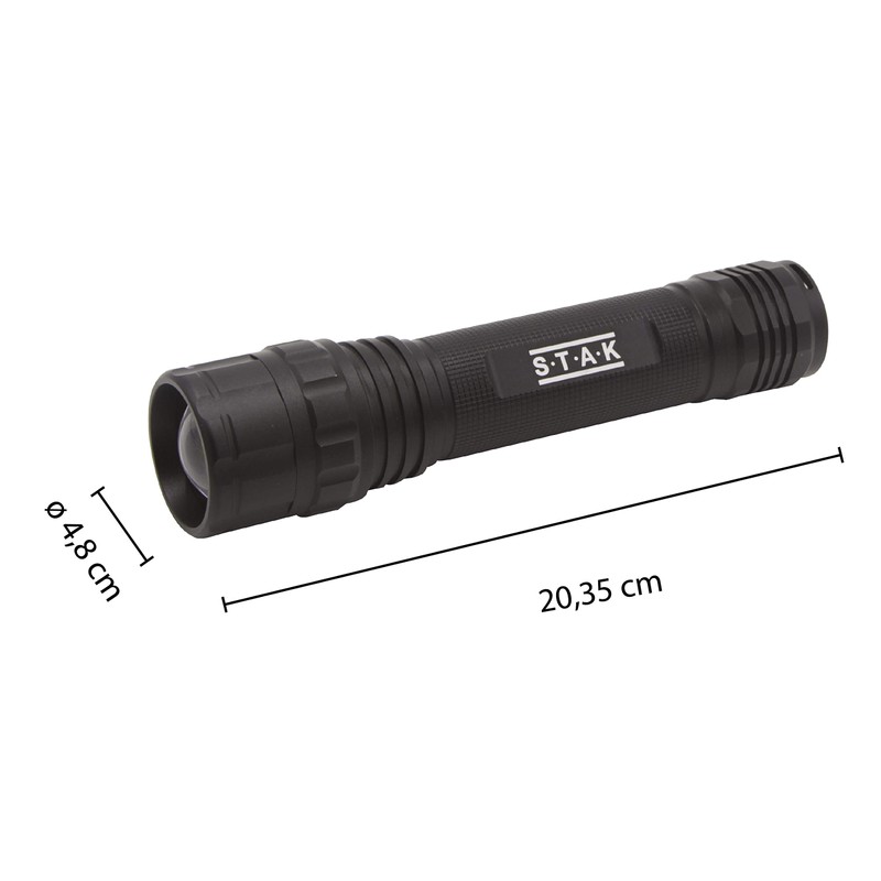 Stak Super Bright LED Flashlight (1600lm, CREE XHP 50 20W).