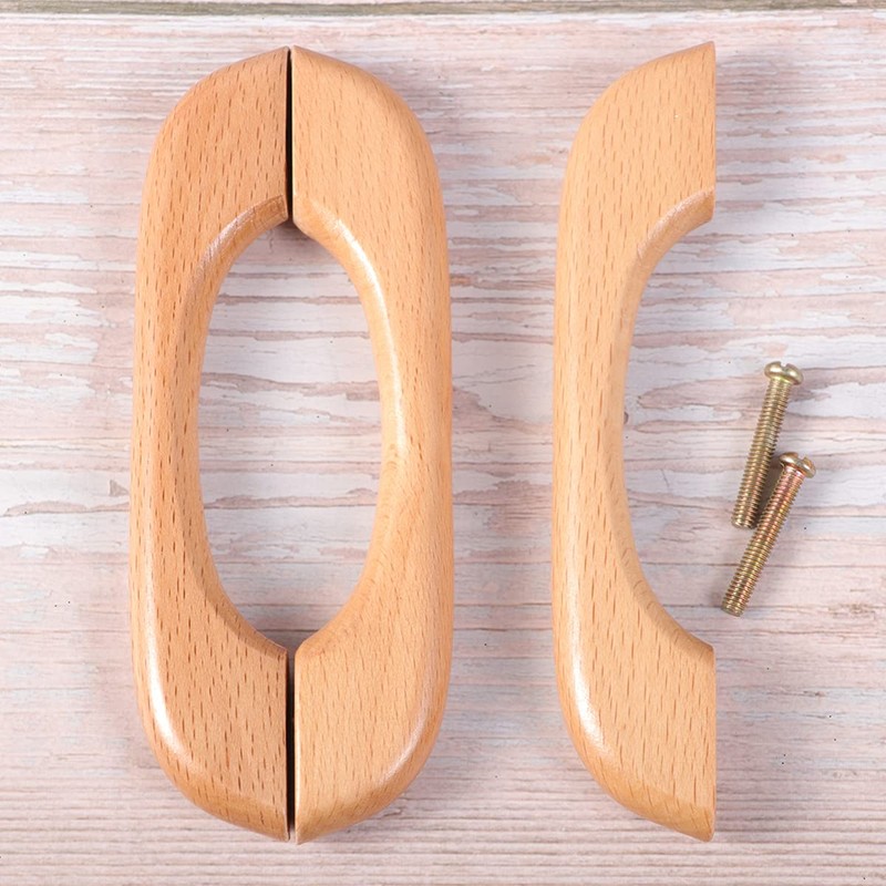 DOITOOL Pack of 10 Furniture Handles Kitchen Drawer Handles Wooden