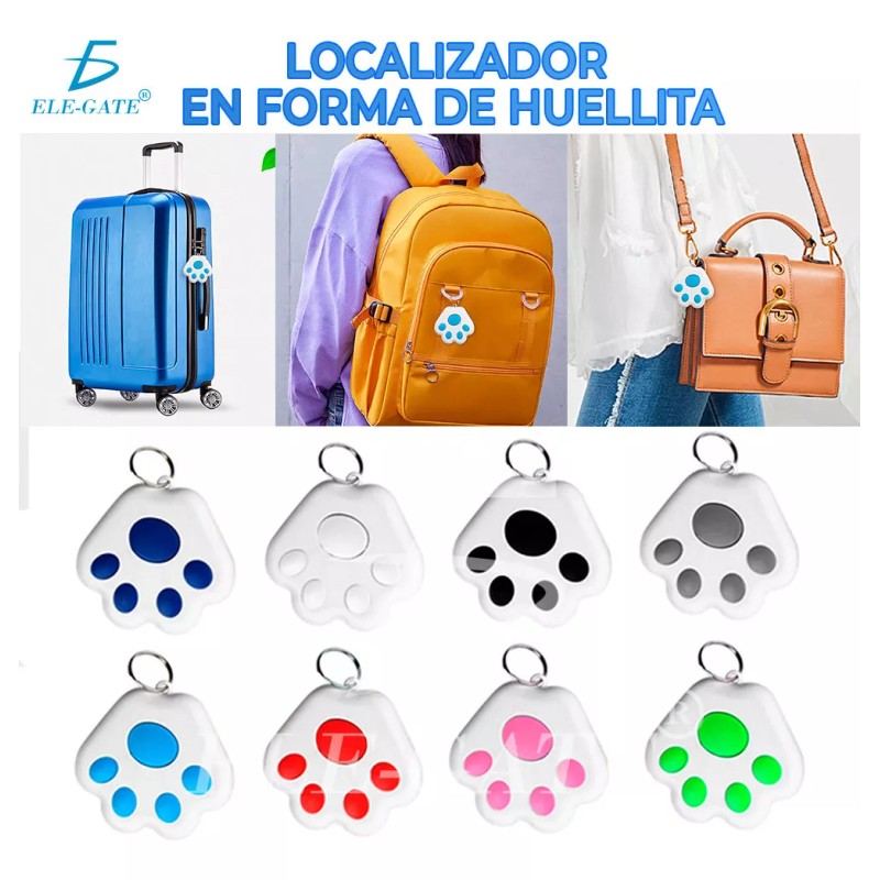 Ele-Gate Rastreador Localizador Bluetooth Gps En Forma De Huella Color