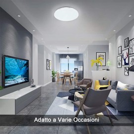 EXTRASTAR LED Ceiling Light 24 W, Modern 6500 K Cool White Ceiling Lighting, Ultra Slim Round, Ceiling Light is Suitable for Living Room, Kitchen, Bathroom etc.