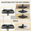 Mounting Dream Black Alloy Steel Speaker Stands, Height Adjustable Bookshelf