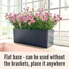 LaLaGreen Wall Planters for Indoor (2 Pack, 20 Inch) Black