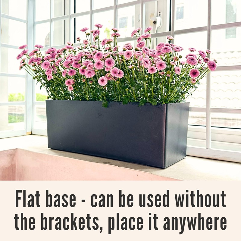 LaLaGreen Wall Planters for Indoor (2 Pack, 20 Inch) Black