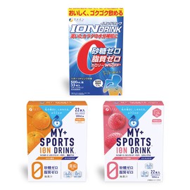 【Lucky Bag】Fine (FINE JAPAN) Ion Drink 3-Type Set (33 Sports Drink Flavors / Orange Flavor / Lychee Flavor) No Sugar, Made in Japan, 0 Calories