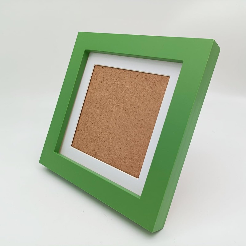 ZXT-parts 5x5 Picture Frame Wood with Mat 4x4 Opening. Tempered