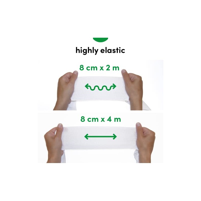 Stück Dauerelastische Universal Binden 8cm x 4 m Elastic Light