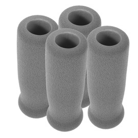 COLLBATH 4Pcs Thick Non Slip Crutch Handle Grips for Seniors Walking Sticks Durable Grey Foam Covers to Reduce Hand Fatigue and Provide Comfortable Secure Standard Canes and Walkers