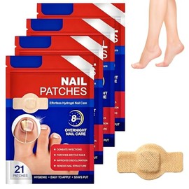 84 Pzs Parches para Uñas con Hongos Pies, Fungal Nail Patches Fortalecedor, Nocturno de 8 Horas Potente Repara, Parches Reparadores de Uñas para Uñas 