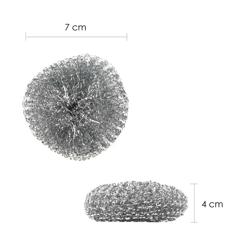 IDEA HOME - Pack of 3 steel sponges, metal scourer,