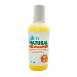 SKIN NATURAL - Bálsamo Crema Extra Nutritiva 100% Natural 125ml. Previene, Atenua y Disminuye Estrías, Celulitis, Cicatrices, Imperfecciones e Impurezas. Embarazadas, Dietas, Deportistas, Skincare general