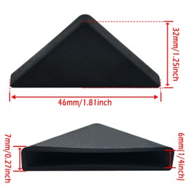 6mm(1/4inch) Black Triangle Shape Plastic Glass Corner Protector,Anti-Collision Right-Angle Plastic Corner Guard for Furniture,Wood Planks,Picture Frame, Painting, Shipping, Packing(40pcs)