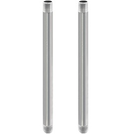 GeilSpace 3/4" x 16" Stainless Steel Pipe, 304 Pipe Nipple Fits Standard 3/4 Inch Threaded Pipes and Fittings, DIY Industrial Metal tube (2 PCS)