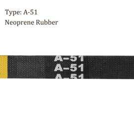 Kozelo Pack of 2 A-51 Drive V-Belts - [51 Inch Inner Circumference] A-Section Rubber Drive Belt Wrapped for Transmission Use