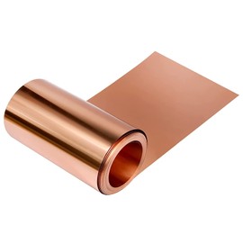 Mssoomm 99.9% Pure Copper Sheet Thin Cu Metal Foil Roll 0.2mm x 20mm x 1000mm, Copper Sheet Roll Copper Foil Roll