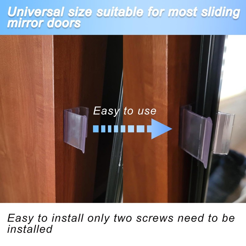 BMIROAMDFE 4 Sets Mirrored Door Latch for Camper RV Sliding